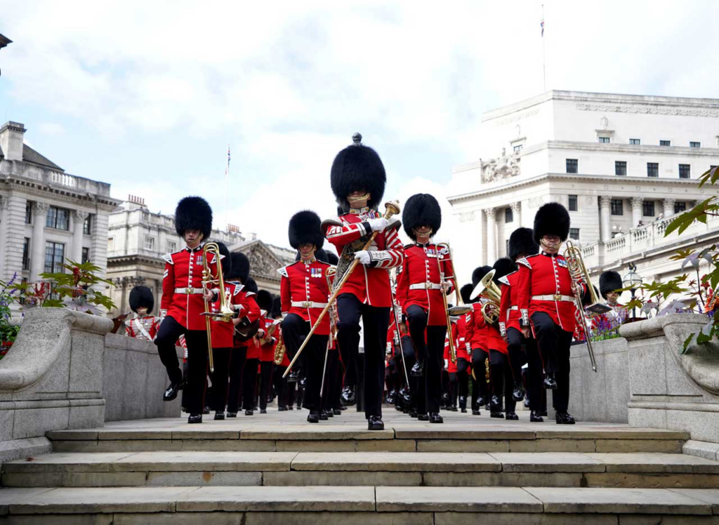 Centuries-old sceptres, swords and bases at the coronation of Britain's King