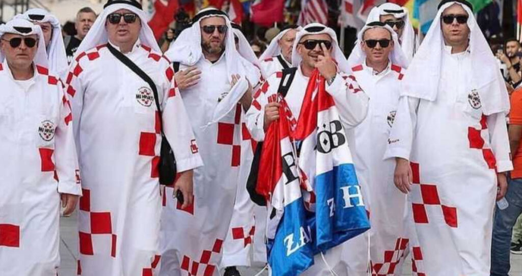 Dishdasha, ghutra, and headband ...the Gulf outfit dominates the World Cup audience